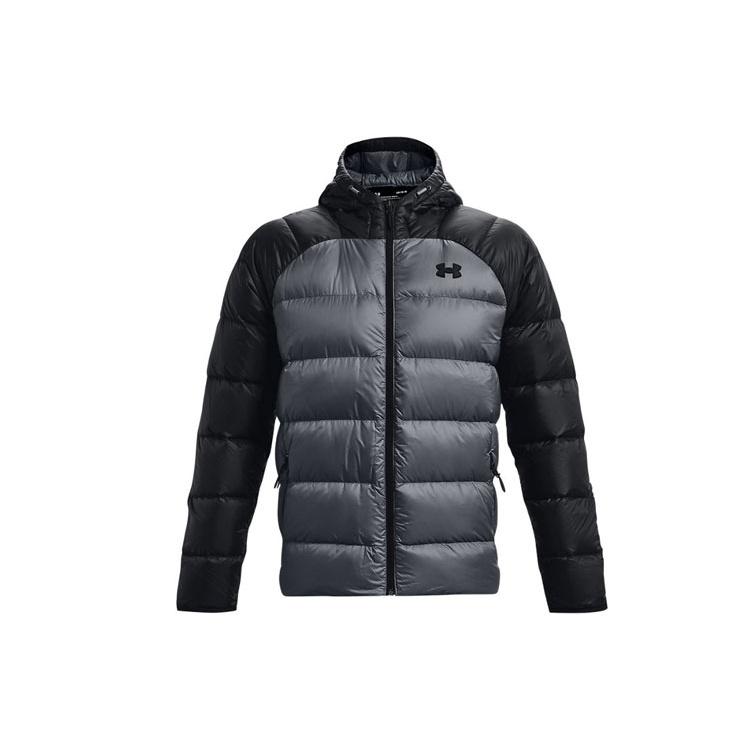 Under Armour Down Puffer Jacket  Black Grey  Men s 1364903-001 M