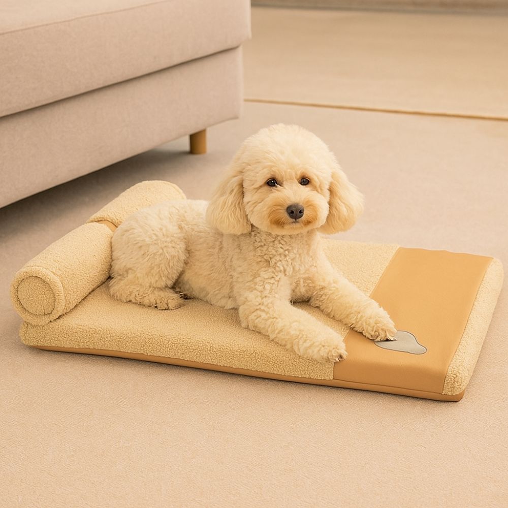 Removable Dog Sleeping Mat Neck Protection Pet Dog House Practical Dog Plush Bed  Crate