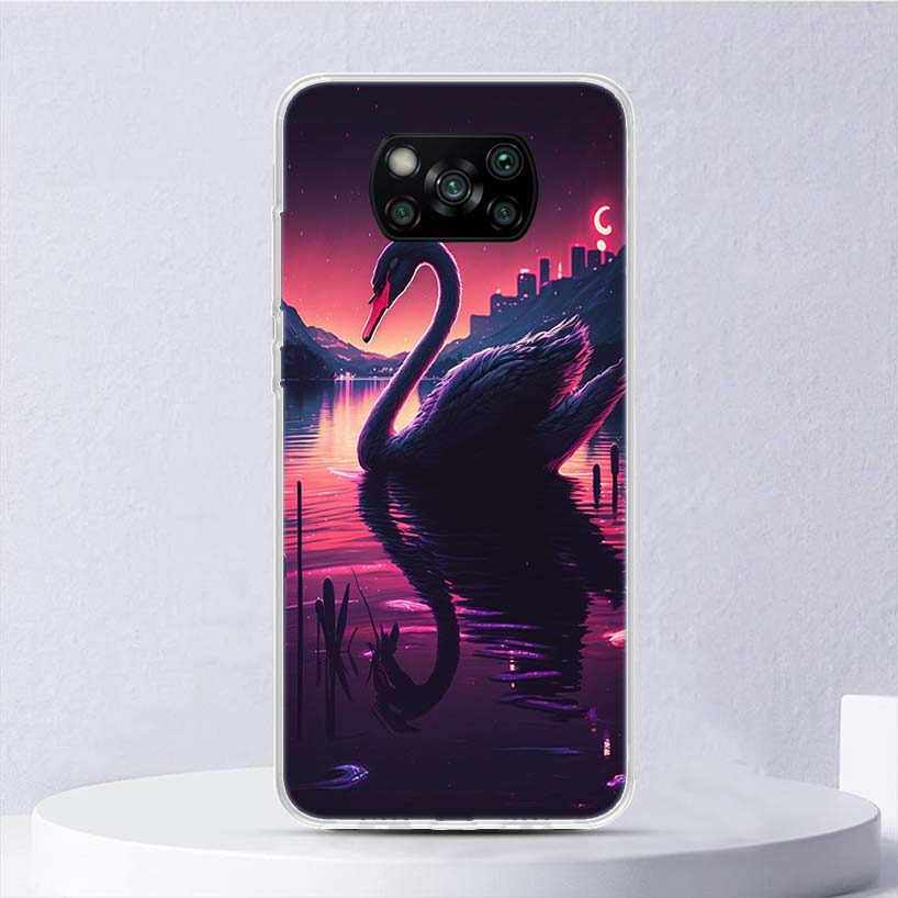 Black Swan Noble Soft Case For Xiaomi Poco X7 X6 X5 X4 X3 Nfc F7 Ultra F6 F5 Pro Phone Cover F4 Gt F3 M5S M4 M3 M5 M6 Coque