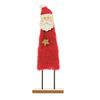 Yousheng Christmas Tabletop Decoration Plush Wool Felt Reindeer Santa Tree Figurine with Wooden Base for Winter Tiered Tray Mantel Decor