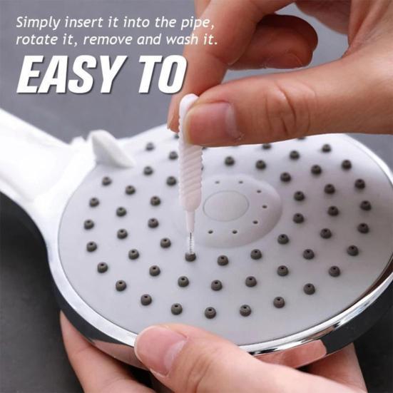 100Pcs Shower Hole Cleaning Brush Non-Slip Handle Fine Needle Anti-Clogging Penetration Brush Portable Bathroom Cleaning Tool