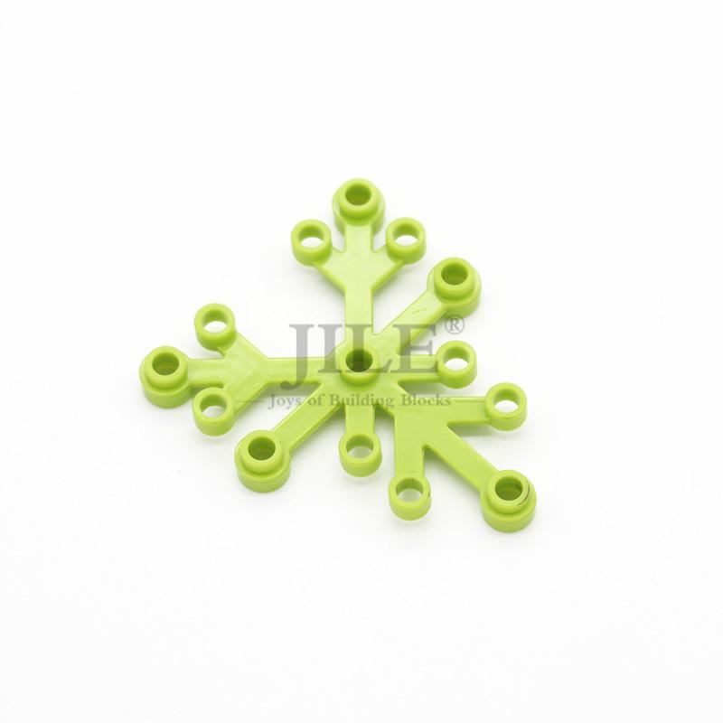 40Pcs Blocks City Moc Plants Leaves 6X5 Green Tree Building Bricks 2417 Compatible With Garden Grass Flower Accessories Toys