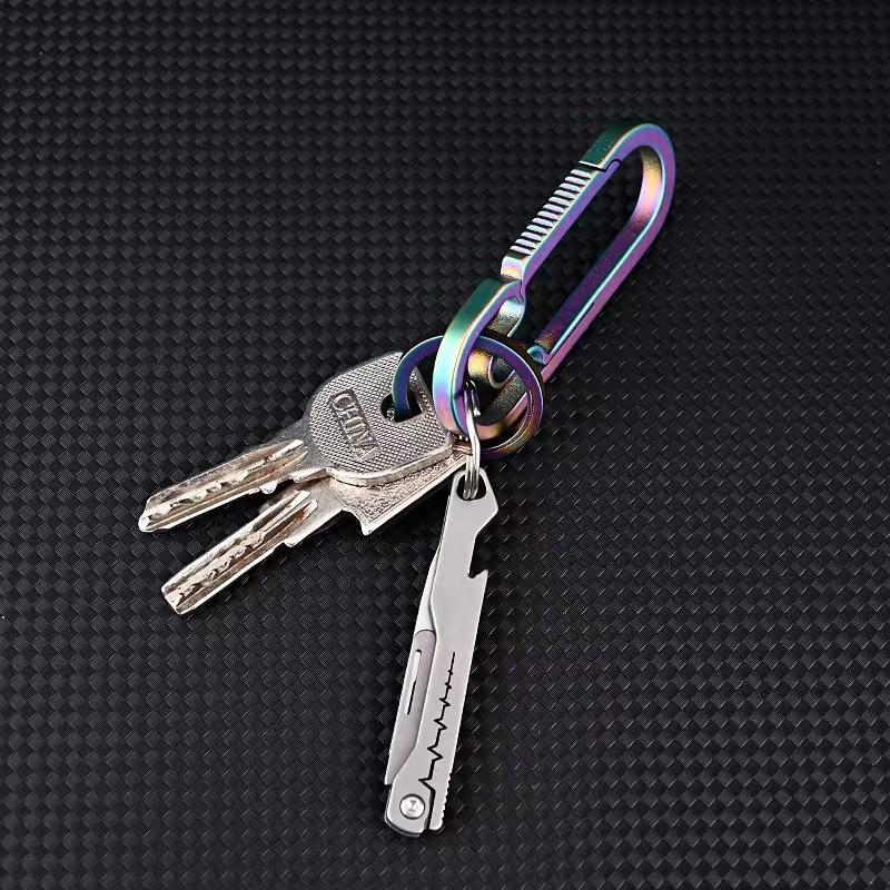 Titanium alloy Bottle Opener Scalpel Folding Knife High Hardness Mini Outdoor Survival Camping Portable EDC Tool 10 Blade Free