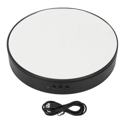 Rotating Display Base Black 360 Degrees 11lbs Load Bearing Battery Or USB Power Low Noise Turntable
