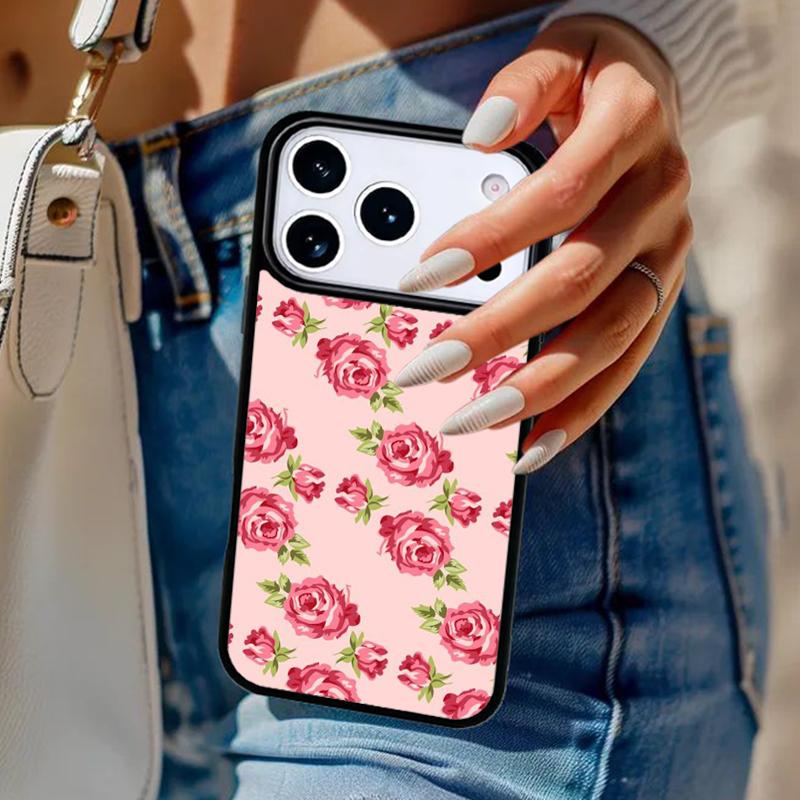 Vintage Flower Phone Case For iPhone 17 Air 14 15 13 12 Max Cover For Apple 16e 11 Pro Max Plus Coque