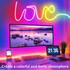 USB Powered RGBIC Neon LED Strip Lights, APP Control & Music Sync Ambient Lighting, DIY Decor for Bedroom, Kitchen, TV and Party