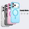 Candy Matte ForMagsafe Case ForiPhone 17 Air 17Promax 16 15 14 Pro Max Plus 13 12 11 16E SE4 17Pro Transparent Rugged Cover