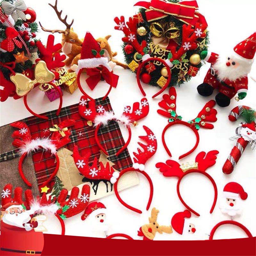 Antlers Hair Accessories Christmas Headbands Christmas Decorations Reindeer Headwear Xmas Hairband