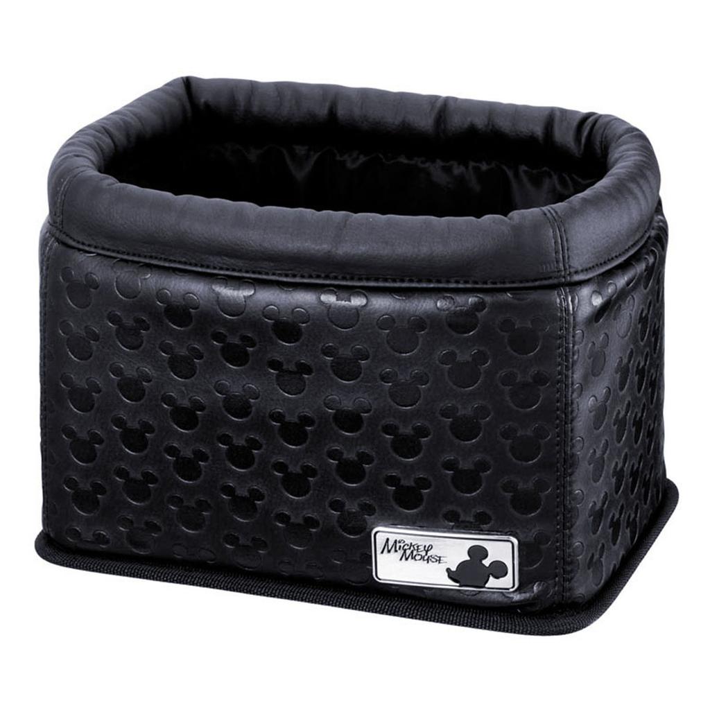 Napolex Car Trash Holds 6 500ml Plastic Stable Storage Thick Car Disney Mickey Mouse Can, Bottles, Anti-Tipping Design, Box, Carbon-Like Fabric,