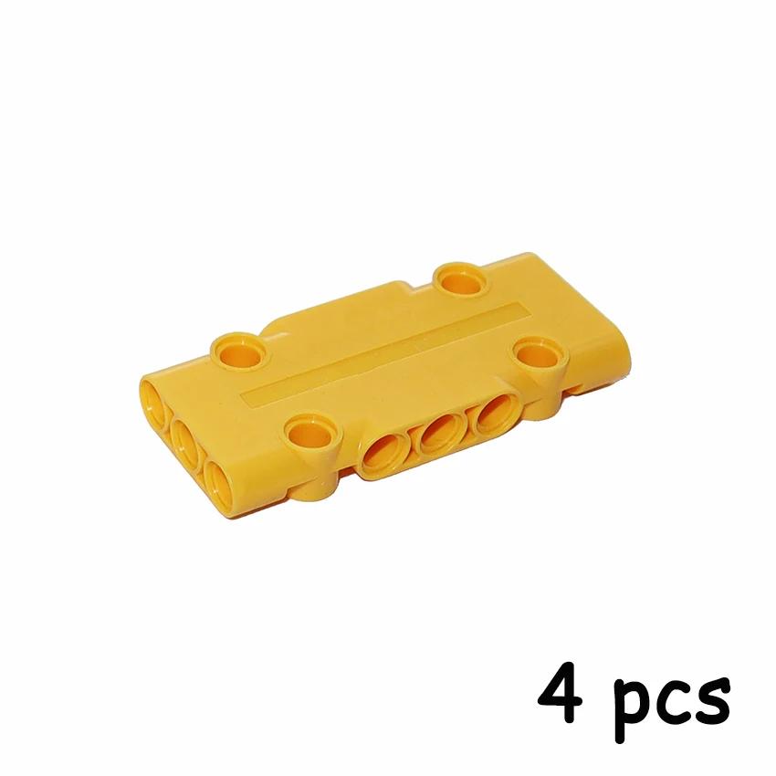 Non-Toxic Moc Building Blocks Bricks 4Pcs Techncial Flat Panel Plate 7X3X1 Assembles Diy Car Toys Parts Compatible With 71709 Panels