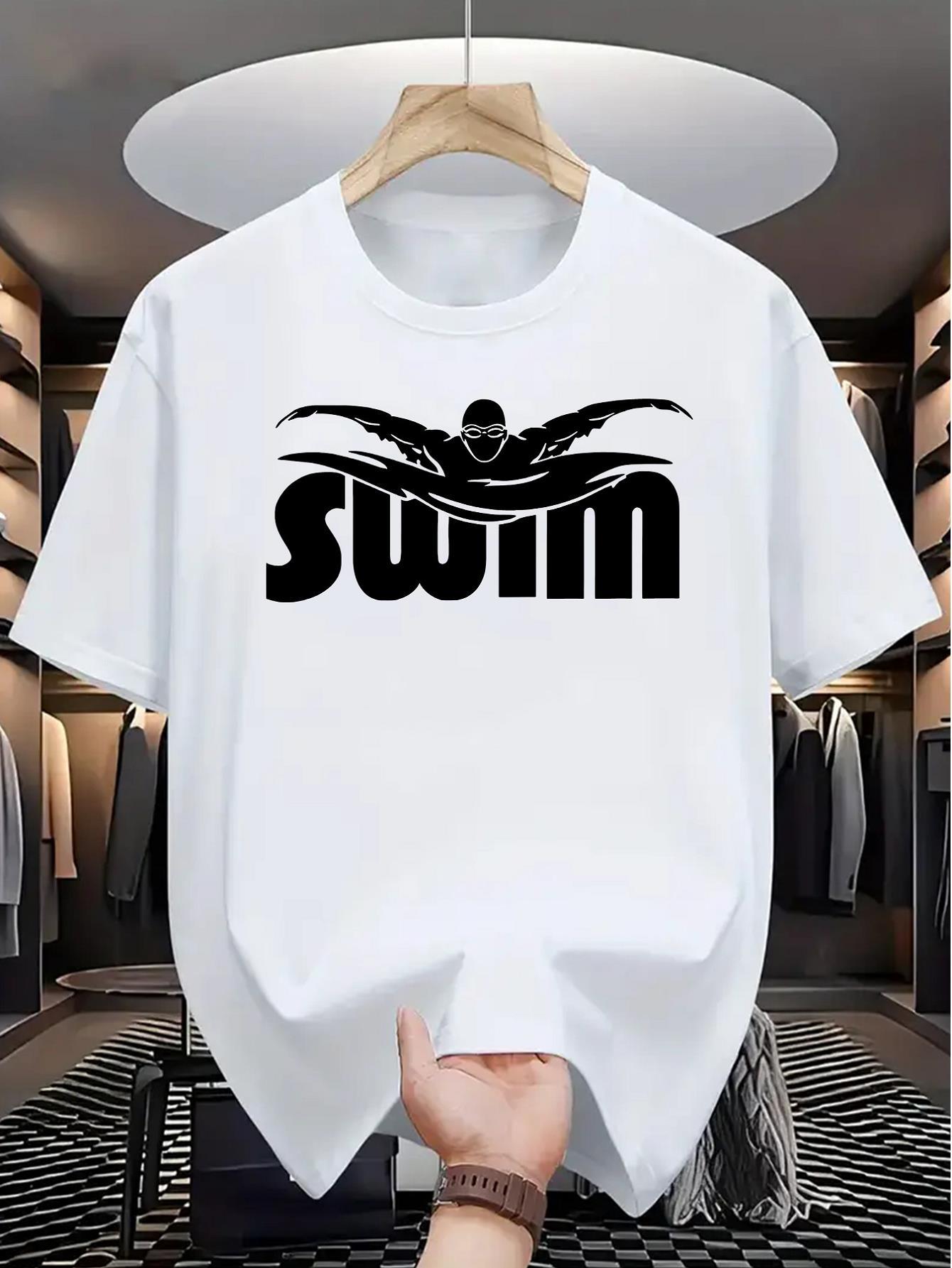 

T-shirt with eye-catching SWIM graphic print - 100% cotton XXL