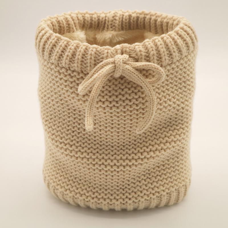 Winter New Wool Neck Cover Fleece Scarf Windproof Mask Solid Color Knitted Twist Hat Warm Scarf