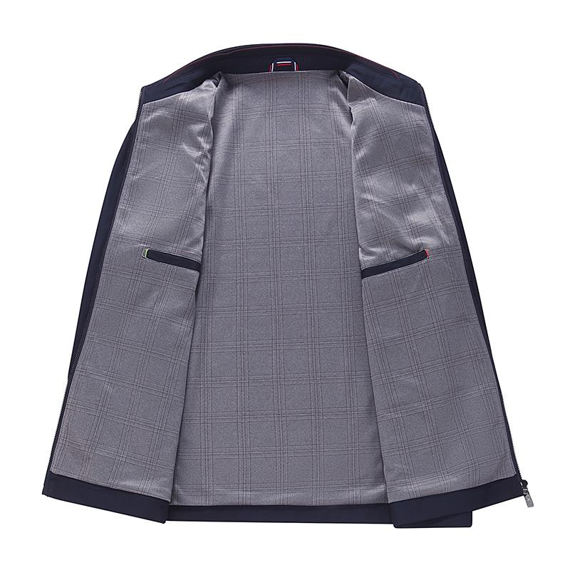 Men Jacket Spring Jackets Man Autumn Business Jacket Windbreaker Casual Coat Solid Zipper Stand Collar