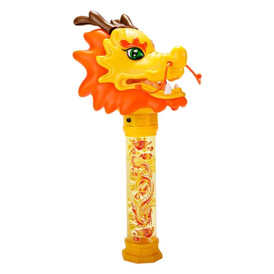 

180 мл Танец Дракона Пузырьковая палочка Светится Мгновенно Пенится Забавный Перезаряжаемый Электрический Пузырьковая Палочка Машина Игрушка Дети Новый Год Весенний Фестиваль Подарок жёлтый