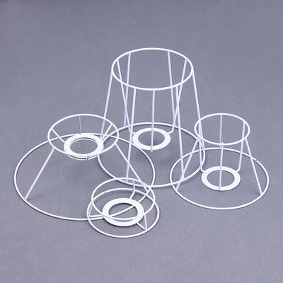 Abat-jour de lampe en fil de fer, anneau de protection, support de cage de lumière, ampoule, suspension, tambour, table, métal, vintage, couverture ronde, plafond, fer