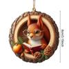 Animal Christmas Ornament 2D Flat Forest Animal Xmas Tree Ornament Acrylic Hanging Woodland Pendant for Garden Tree Home Decor