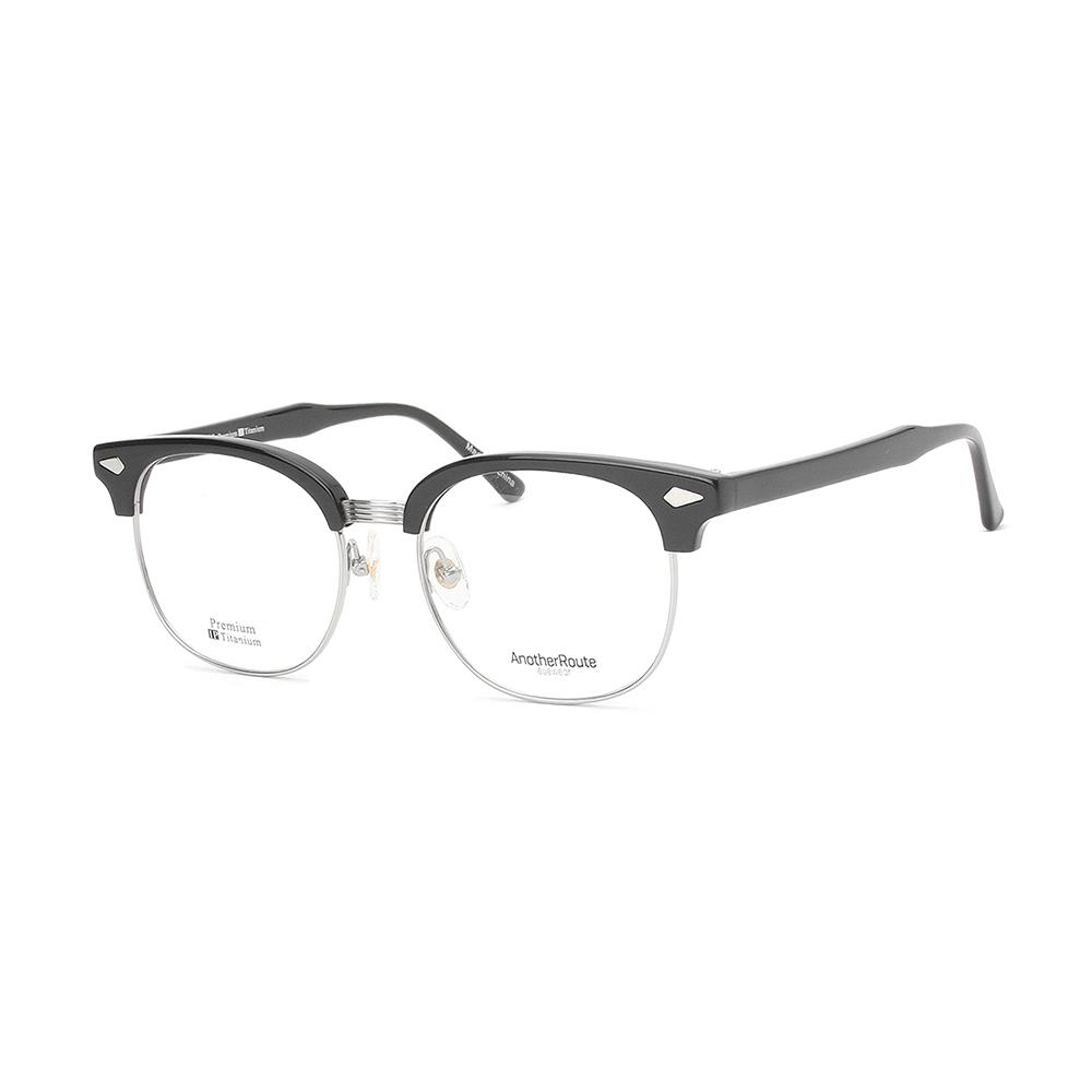 Eonadeoluteu Titanium Eyeglass Frames Elite Square Browline Retro Metal Combination