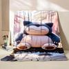 Pokemon Snorlax Flanelová Nadýchaná Fleece Deka pro Domov Ložnici Postel Pohovku Kancelář Dětská Přikrývka Dospělá Měkká Deka Dětský Roztomilý Dárek