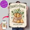 Patates De Forain Personalized D Textured Metal Poster Wall Art Vintage Tin Signs for Decoration Home Decor Items Custom Plate