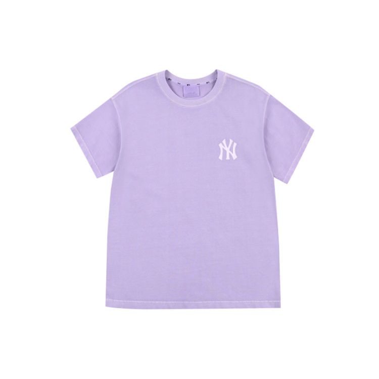 MLB Dopamine Loose Fit Sports Logo Print Crew Neck Short Sleeve T-Shirt Unisex Tops Purple 31TSD1131-50V