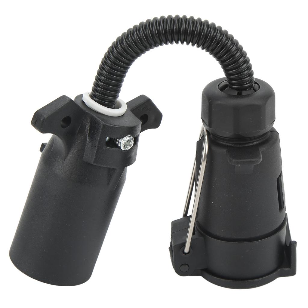 7 Way Round Trailer Plug Adapter Wire Connector RV Truck Power Conversion Accessories