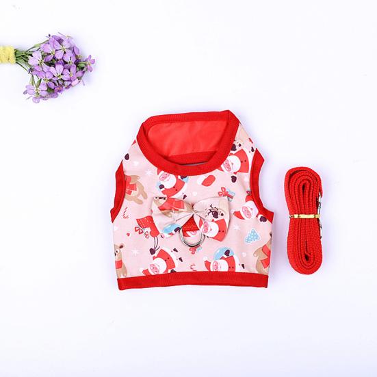 Kaninchenleine Cartoonmuster Klettverschluss Anziehen Häschen Kätzchen Kostüm Hemd Rock für Kleintier