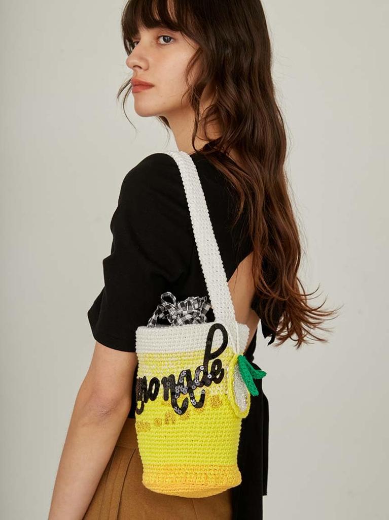 [Styling] KEITA MARUYAMA Lemonade Knit Bag 16WGB254311 Women's YEL Free Size