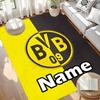 Alfombra Personalizada con Nombre y Estampado del Borussia Dortmund, Alfombra Versátil para Decoración del Hogar, para Sala de Juegos, Apartamento, Balcón, Entrada, Pasillo Regalo
