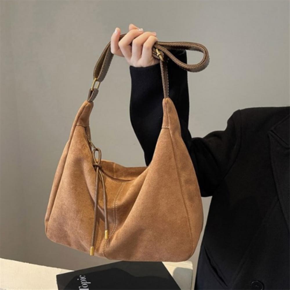 New Arrivals Open Run Women Suede Tote Shoulder Bag