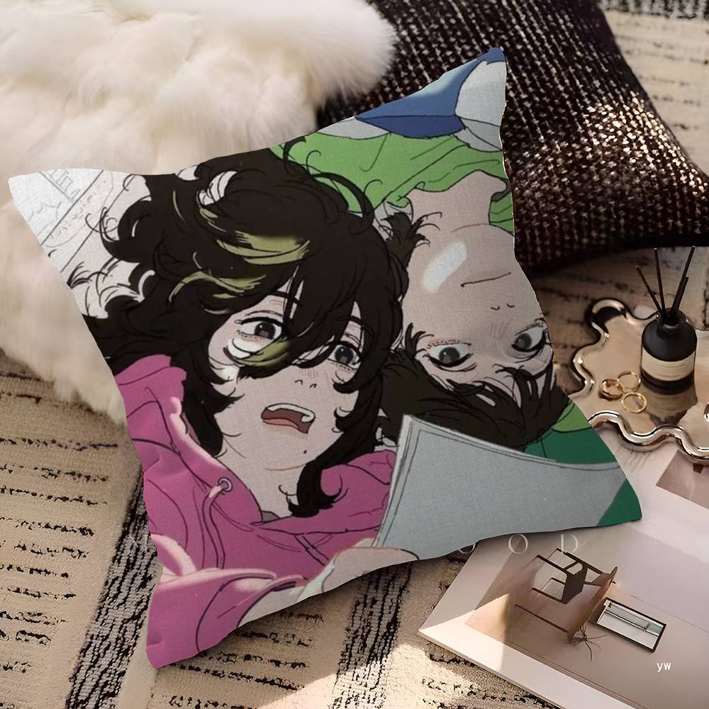 Anime Look Back Cushion Cover Car Throw Pillow Case For Sofa Car Christmas Gift 40x40cm 45x45cm