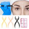 3 Stück Augenbrauen-Schablonenlineal Wiederverwendbares Augenbrauen-Microblading Positionierung Messwerkzeug für Zuhause Reisen