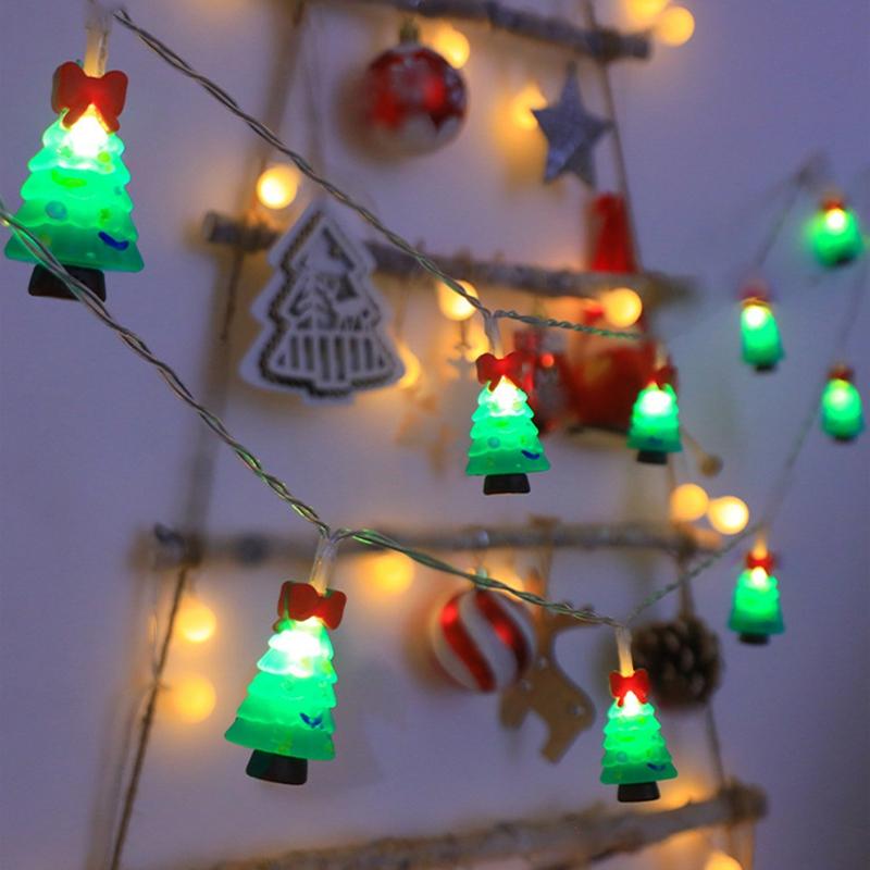 Christmas LED Light String Santa Claus Snowman Xmas Tree Hanging Ornaments Navidad Decoration For Home New Year Gift