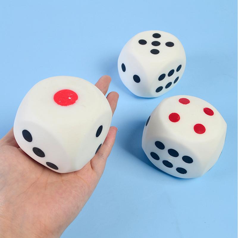 2.56" Squishies Dice Kawaii Soft Slow Rising Large 6-Sided Dice with Dots Stress Relief Kids Toys Collection Decorative Props