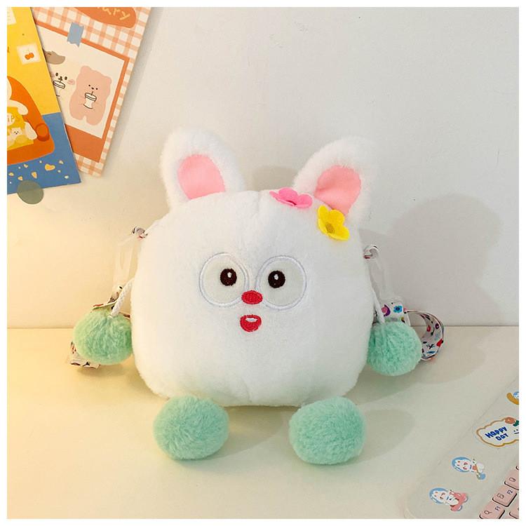 Cute Cartoon Plush Little Bag Female Polyester Diagonal Creative Bag Shoulder