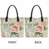  Vintage Rose Floral Casual Canvas Tote Bag for Daily Use