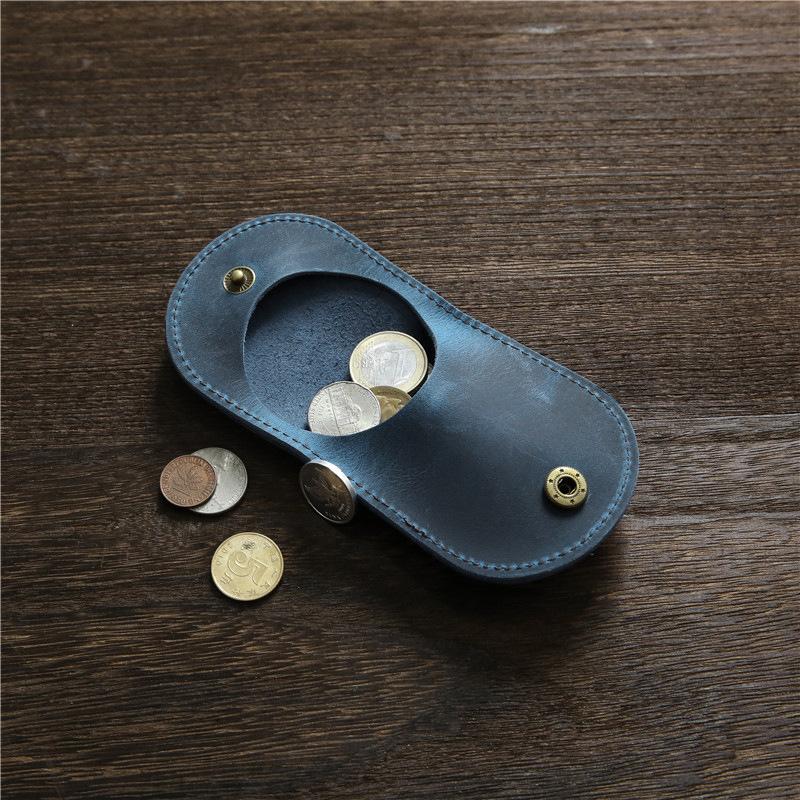 Damen Münzbörse Mini Geldbörsen Bügelverschluss Geldscheinklammer Clutch Herren Geschenktasche Neu Handarbeit Aufbewahrung Münztasche