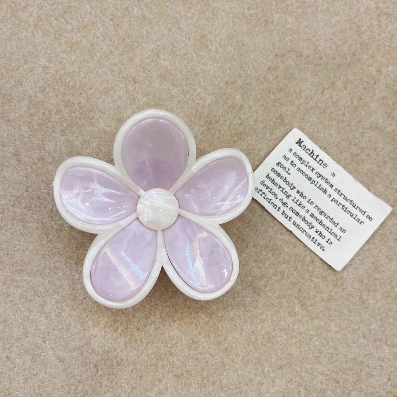 Women's Color Block Tie-Dye Jelly Flower Shark Hair Clip for Updo