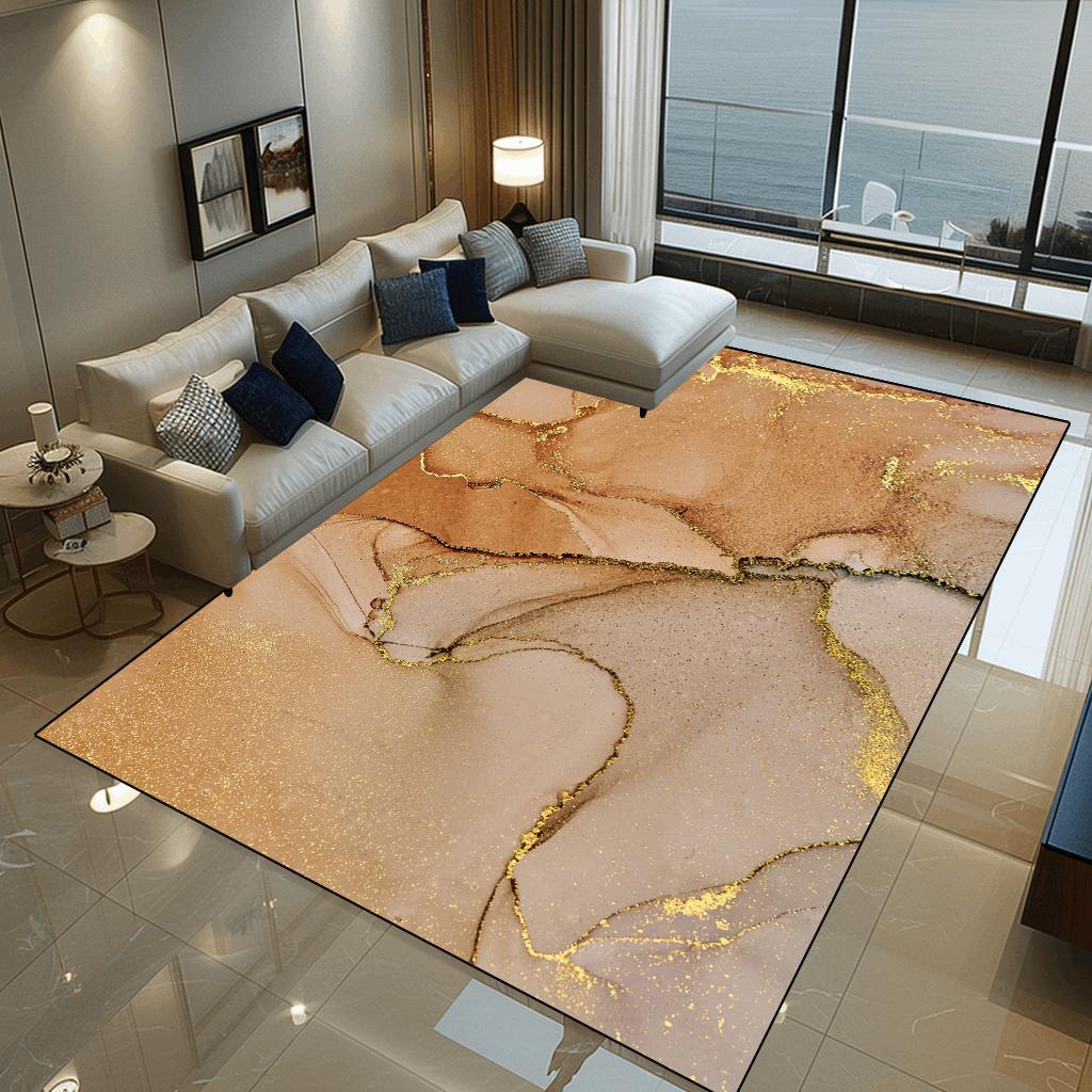 Moderner abstrakter Spritzfarben-Teppich Wohnzimmer Licht Luxus Heimdekor Teppich Rutschfest Schlafzimmer Ankleidezimmer Teppiche Waschbare Fußmatte