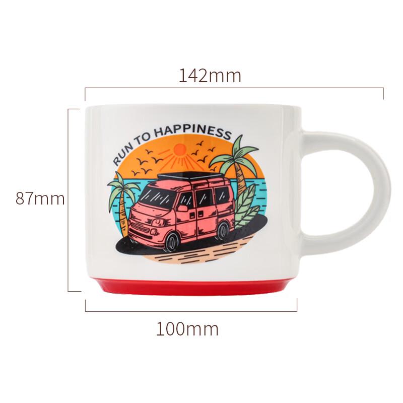 Corning VISIONS Running Towards Happiness Coffee Cup Set