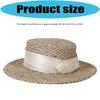 Adjustable Paper Straw Sun Hat For Women Ribbon Accents Breathable Lightweight Design Summer Travel Gardening