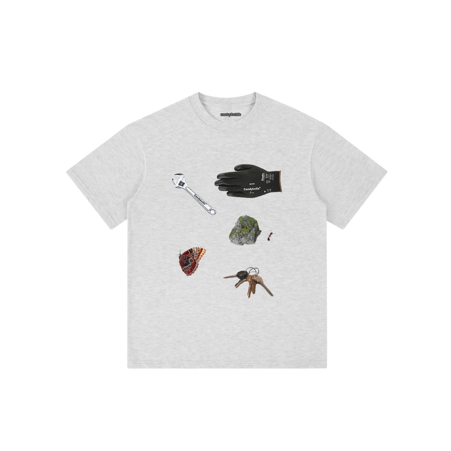 

American Retro Multi-Graphic 2024 Spring/Summer Short-Sleeve Unisex Loose T-Shirt M