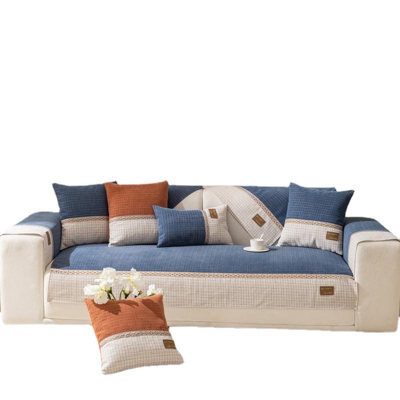 Sofakissen Vier Jahreszeiten Universal Einfach Modern Rutschfest Chenille Sofakissen Leichter Luxus Sofaüberwurf Überzugstoff Rückenhandtuch