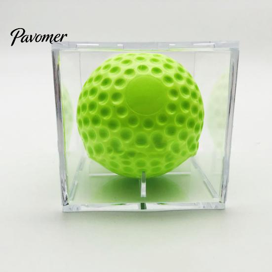 Sleek Acrylic Baseball Display 2Pcs Case Transparent Cube UV Protected Basketball Holder Golf Tennis Billiard Storage Box