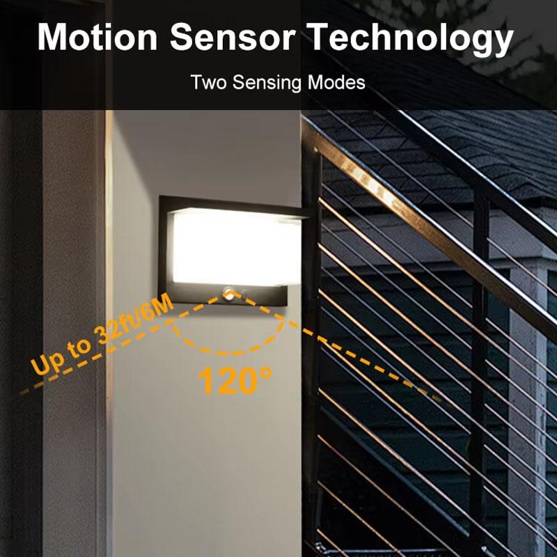 LED Outdoor Solar Porch Light with Motion Sensor Bright Fence Wall Light IP65 Waterproof for Garden Yard Balcony Garage Decor