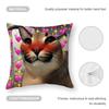 Floppa Cat Meme Pillow Case Sofa Living Room Bedroom Double-sided Printing Square Cushion Nap Time Pillow Case