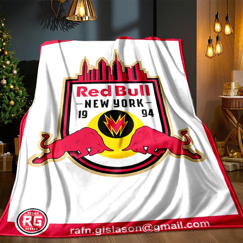 New York Bulls Crest Blanket Lightweight Ideal Bedding Blanket Perfect for Travel, Camping, Living Rooms, Offices, Sofas, Fan Christmas gift