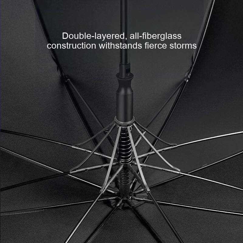 Light Luxury Long-handled Handle Umbrella Enlarged Reinforced Thickened Sturdy Wind-resistant Straight Handle Business Umbrella