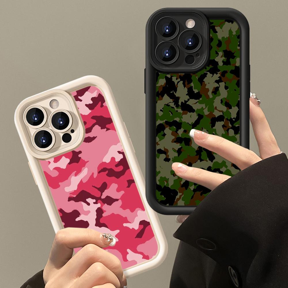 LZ6 Camouflage Camo Design Silicone Phone Case for Xiaomi 11 Lite 5G 14T Redmi 14C 13C A3 Note 12 11 9 10 13 Pro Plus Shockproof Back Cover