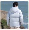 Cross-border E-commerce Fashion Couple's Short Down Jacket - White Duck Down, Windproof, Warm, Thick, Stand Collar, Winter Style