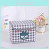 Pu Cartoon Grid Storage Box For Desk Organization With Foldable Feature